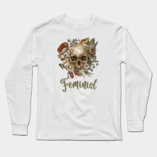 Feminist Skull Long Sleeve T-Shirt